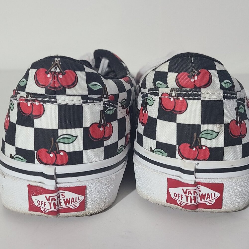 Vans Off the Wall Cherry Checkered Women's Low Shoes Size 9 - Picture 7 of 8